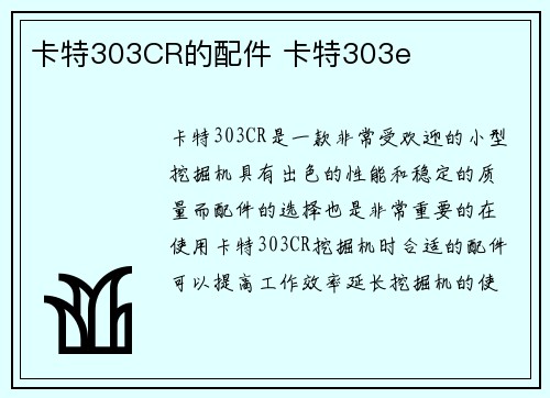 卡特303CR的配件 卡特303e